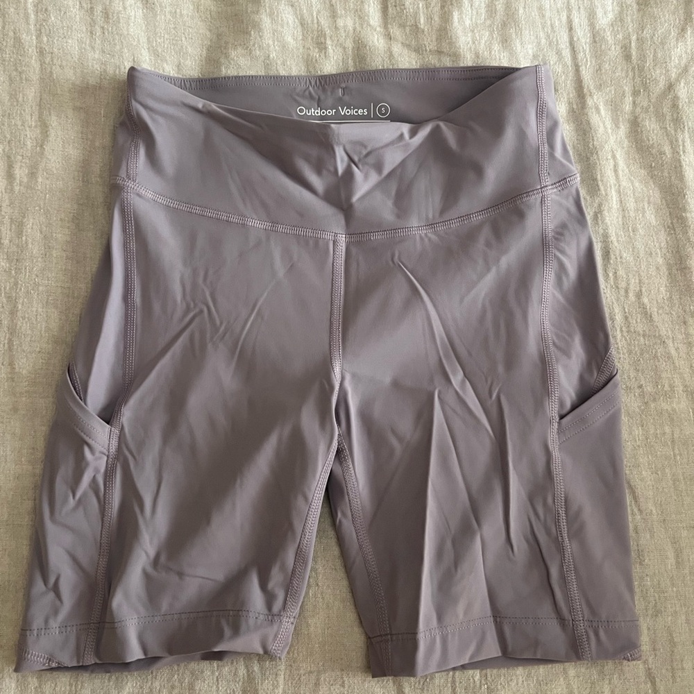 Outdoor Voices Women's Taupe Bike Shorts